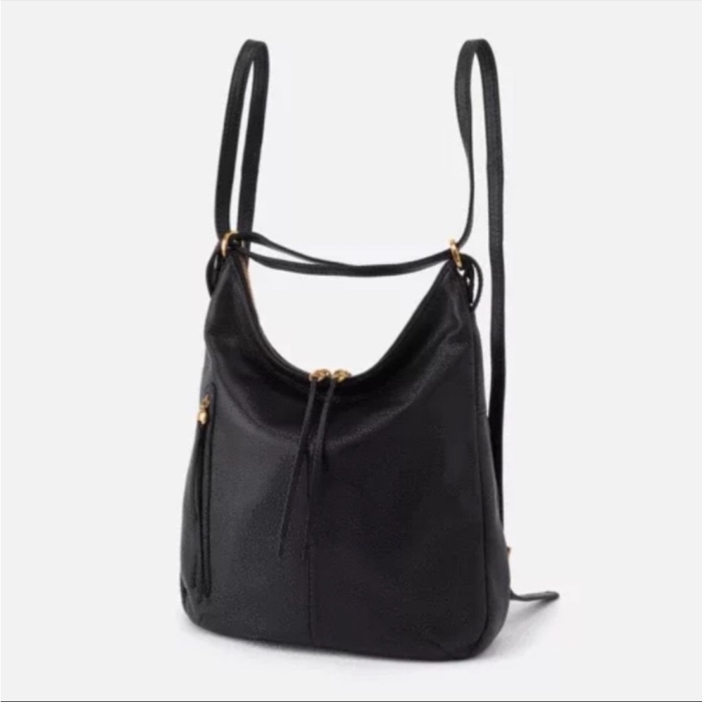 HOBO Merrin Convertible Backpack Slouchy Shoulder Bag Black